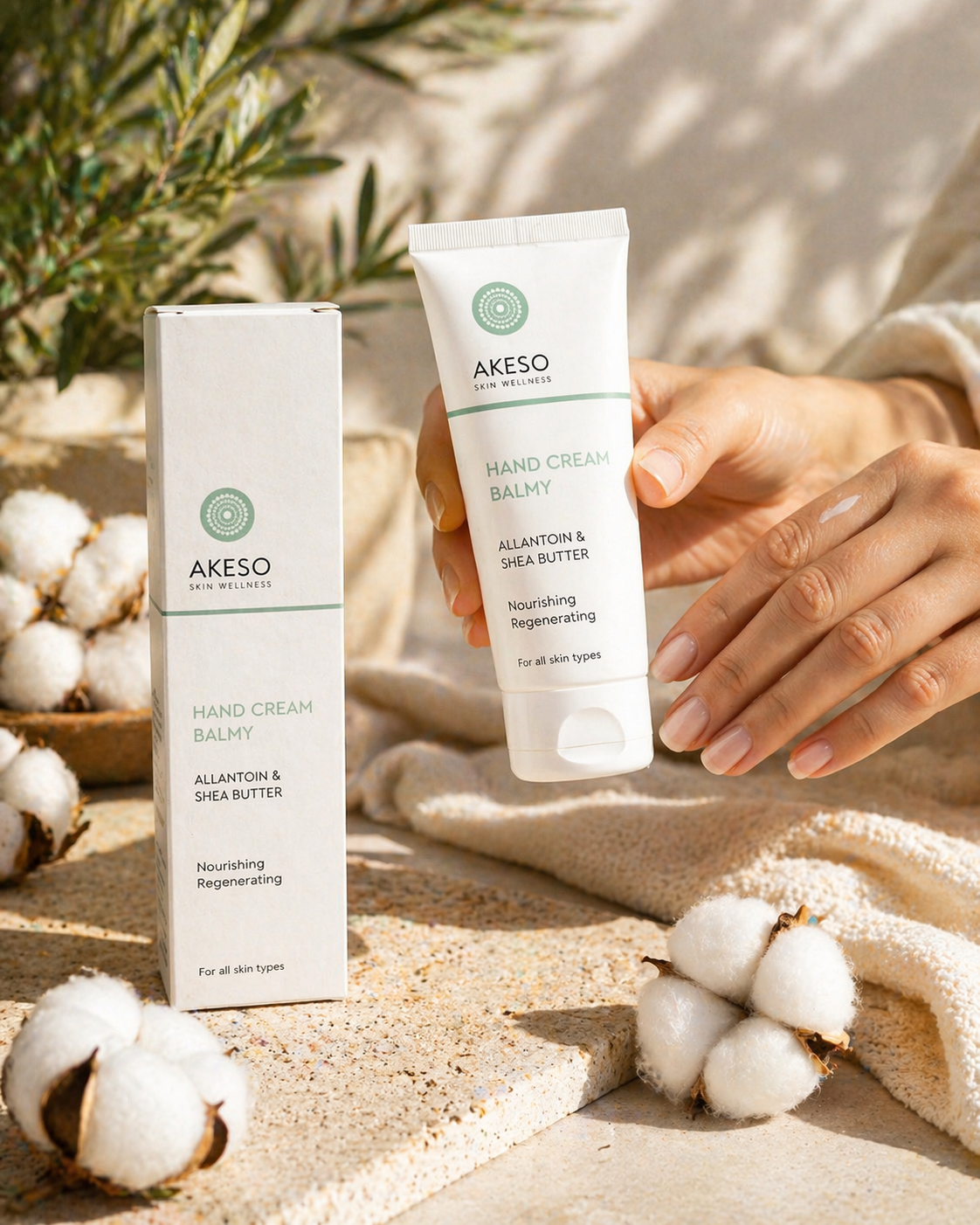 HAND CREAM BALMY WITH ALLANTOIN & SHEA BUTTER - Akeso SkinCare